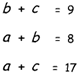 An example of letter equations